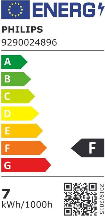 Energie-Label Philips Farbton Weiss & Farbe Ambiance (E27, 10 W, 806 lm, 1 x, F)
