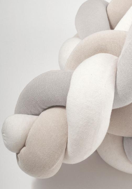 Produktbild nordic coast company Bettschlange geflochten Trio Beige Sand Natur