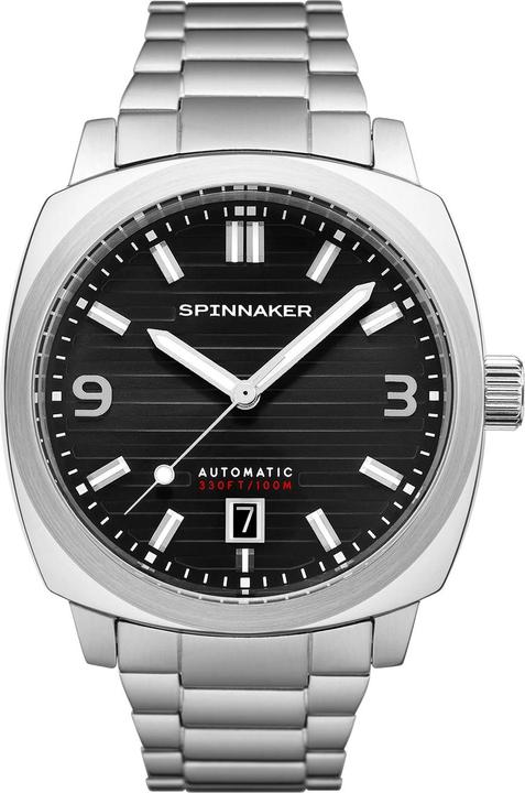 Actual product image Spinnaker SP-5073-33 Hull Riviera Noire Automatic Mens Watch 43mm 10ATM (Analogue wristwatch, 43 mm)