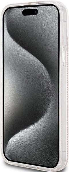 Immagine prodotto Guess GUHCP15SH4PSEGP Custodia rigida per iPhone 15 / 14 / 13 6.1" różowy/rosa IML 4G Gold Stripe (Apple iPhone 14, Apple iPhone 13, Apple iPhone 15)