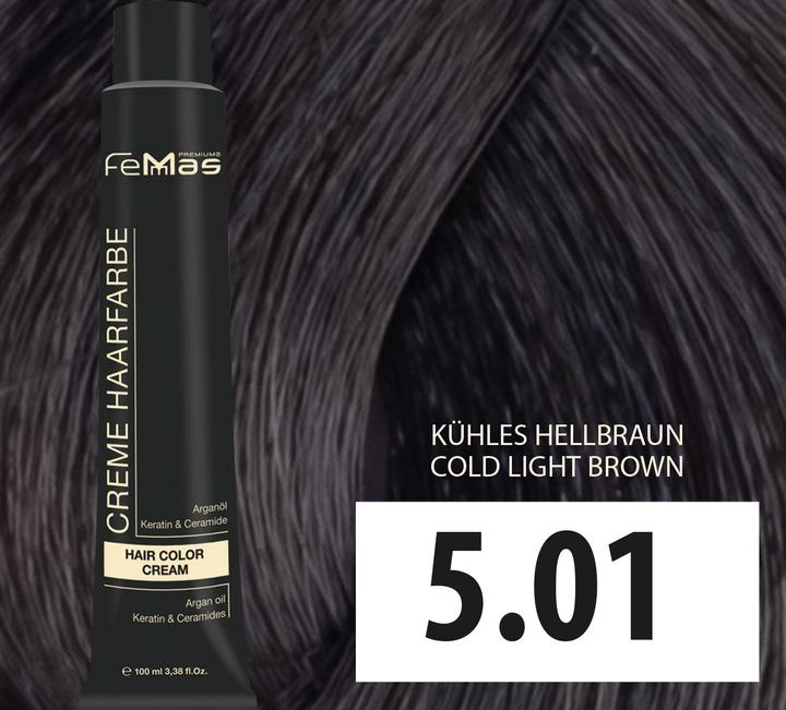Produktbild FemMas 5.01) Haarfarbe Kühles Hellbraun 100ml (Violett)