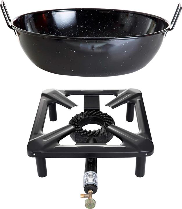 Actual product image Paella World International Stool cooker set (large) enamel bowl Ø 40 cm - without safety pilot