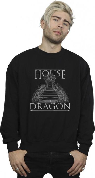 Actual product image Game of Thrones Mens Throne Text Sweatshirt (XL)