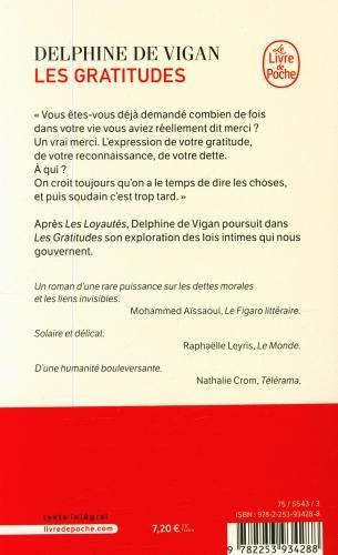 Actual product image Les gratitudes (French, Vigan Delphine de, 2020)
