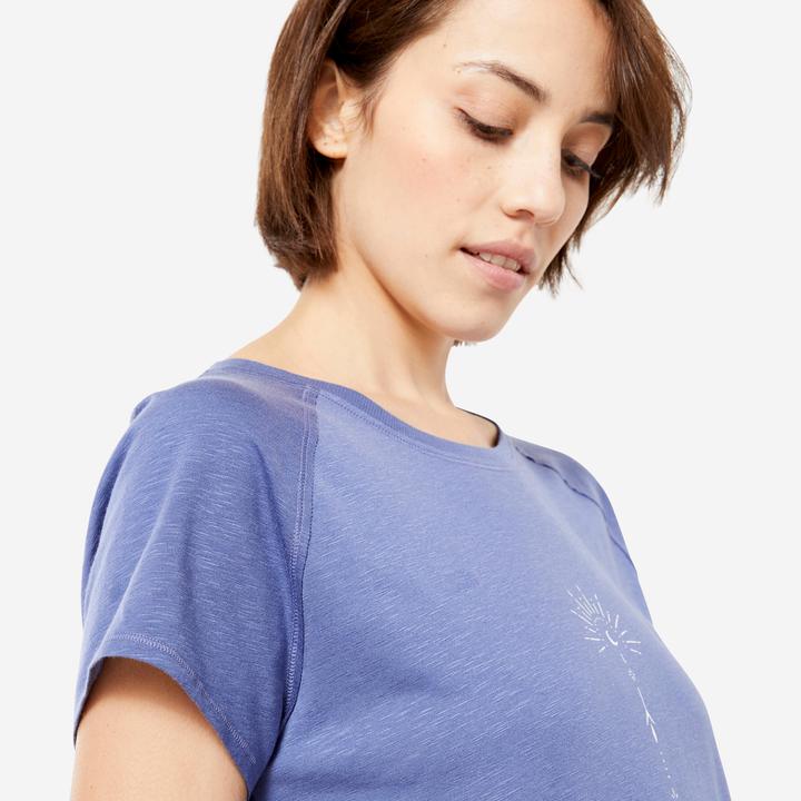 Immagine prodotto Kimjaly T-shirt Yoga 100 donna in cotone organico/lyocell - blu (3XL)