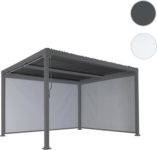 Mendler Paroi latérale pour pergola HWC-L41, tissu/textile 3x3m, anthracite (206 cm, 283 cm)