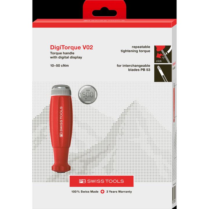 Image du produit PB Swiss Tools Manche dynamométrique PB 9318.A 10-50 CBB (0.10 Nm, 0.50 Nm)