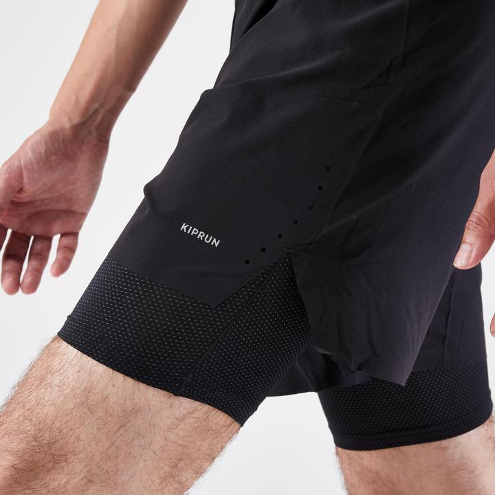 Actual product image Kiprun Laufshorts Herren Tights 2-in-1 - schwarz (L)