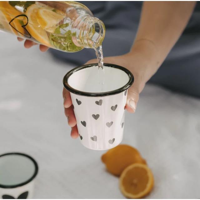 Image du produit Eulenschnitt Tasse émaillée Coeurs - de (250 ml)