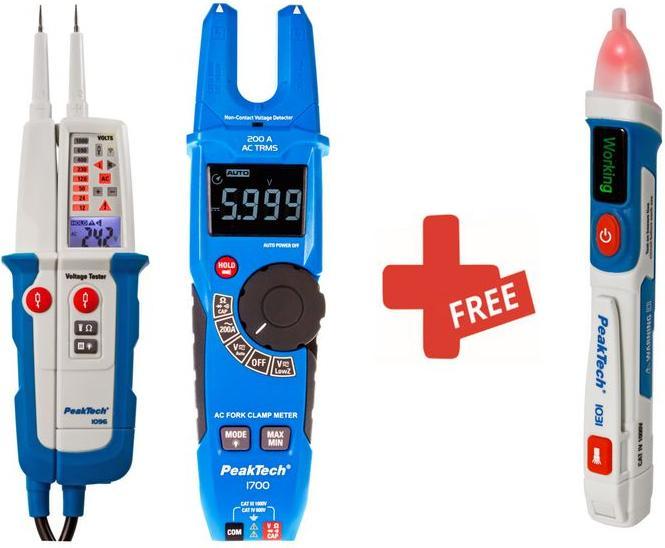 Produktbild Peaktech P 1096 Zweipoliger AC/DC-Spannungsprüfer (CAT IV 600V, CAT III 1000V)