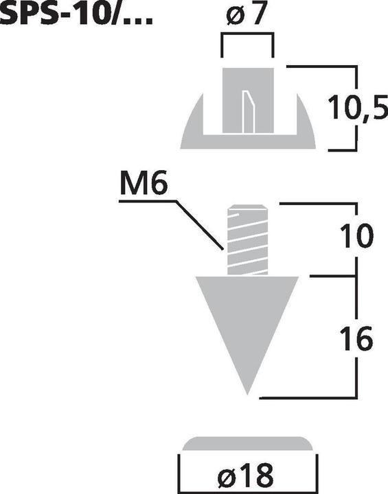 Actual product image Monacor Set of speaker spikes (4 pcs.)