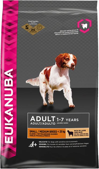 Immagine prodotto Eukanuba Agnello e riso per adulti di piccola e media taglia (Adulto, 1 pz., 12000 g)