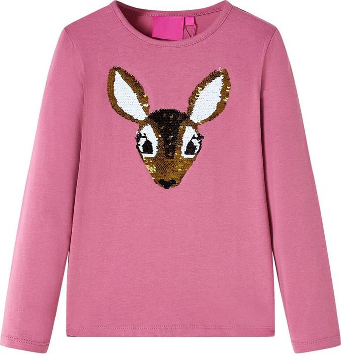 Produktbild VidaXL Kinder-Langarmshirt Himbeerrosa 104,Material: 95 (104)