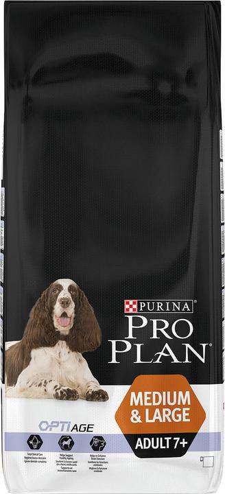 Produktbild Pro Plan Dog Medium & Large Adult 7+ Huhn (Adult, 1 Stk., 14000 g)