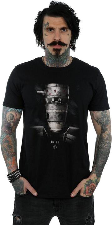 Actual product image Star Wars Mens The Mandalorian IG-11 Droid Poster T-Shirt (XL)