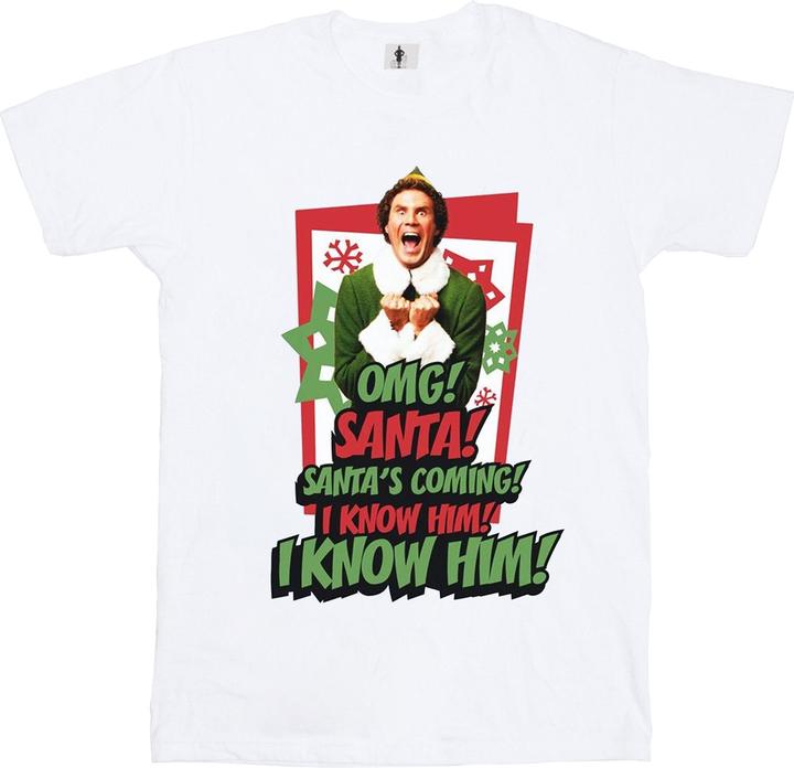 Actual product image Elf Girls OMG Santa Cotton T-Shirt (116)