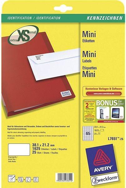 Actual product image Avery Address labels