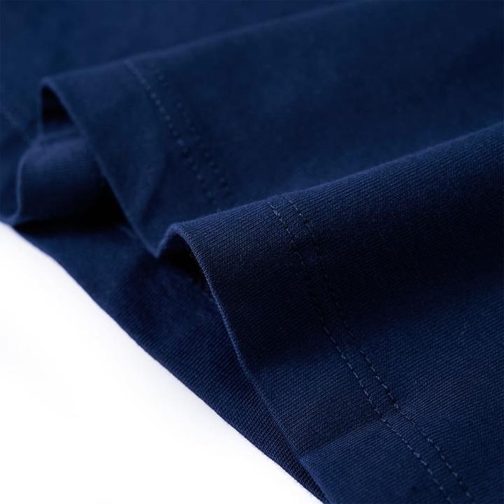Actual product image VidaXL Children's long-sleeved shirt navy blue 128,Material: 100 (128)