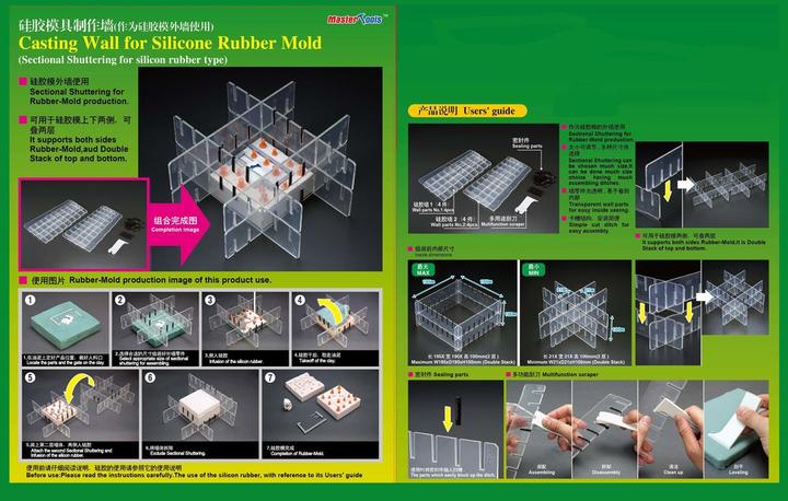 Actual product image Master Tools Casting Wall for Silicone Rubber Mould
