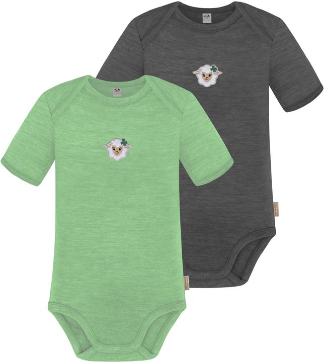 Image du produit Normani Lot de 2 body bébé mérinos manches courtes "Tauranga" - 9293 (80)