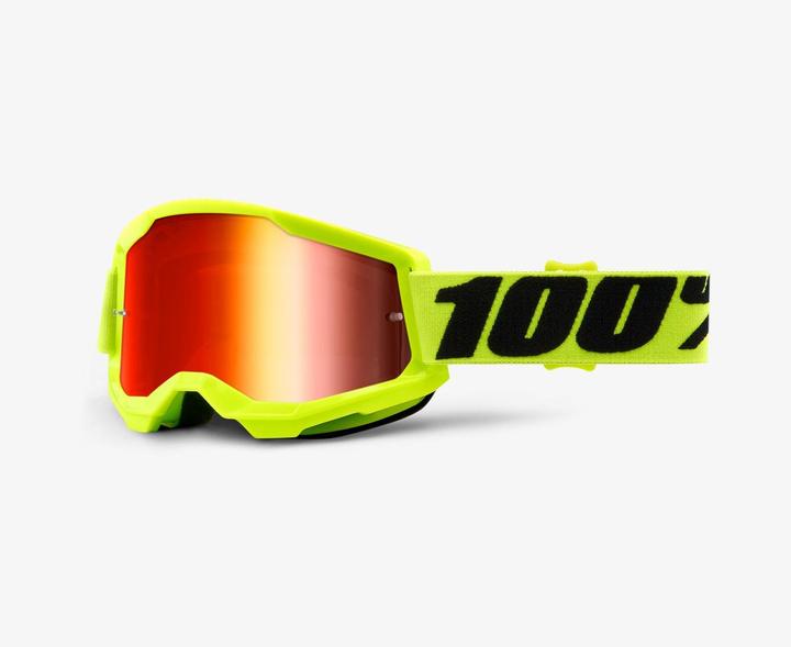 Produktbild 100% Strata 2 Goggle Fluo/Yellow - Mirror Red (Gelb, Fluo Yellow, Mirror Red)