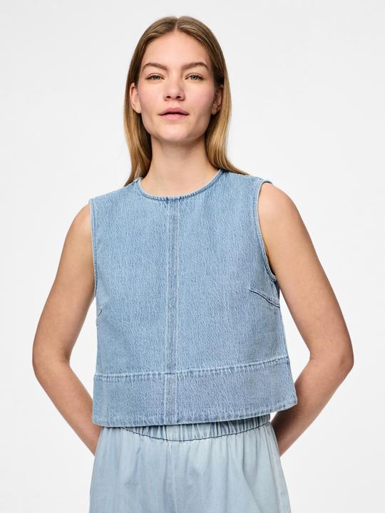Produktbild Pieces PCFLORA ÄRMELLOSES DENIM Oberteil (M)