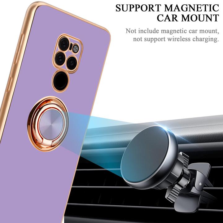 Actual product image Cadorabo Case for Huawei MATE 20 in TPU with camera protection and ring LM089 Style (Mate 20)