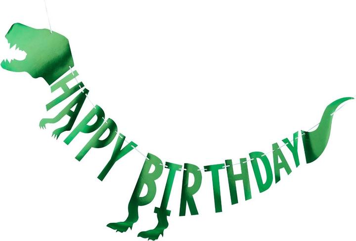 Ginger Ray Happy Birthday garland dinosaur