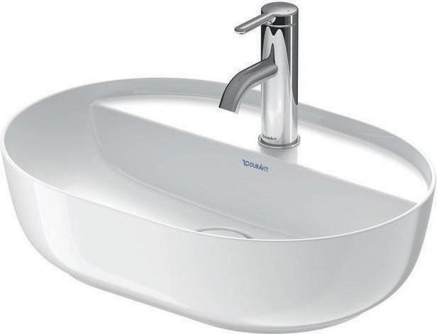 Actual product image Duravit Countertop basin LUV o ÜL m HLB 500x350mm 1 tap hole white WG (Top-mounted sink, 35 cm, 50 cm)