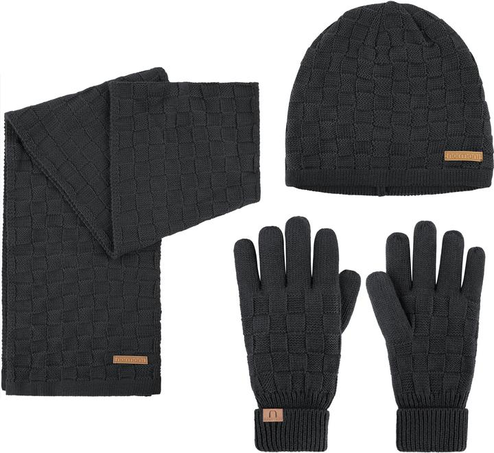 Produktbild Normani Winterset aus Merinowolle Mütze, Schal und Handschuhe Muster Yuma - 9601