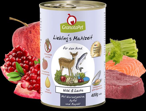 Actual product image Granatapet Lieblingsmahlzeit Wild und Lachs (Adult, 1 pcs., 400 g)