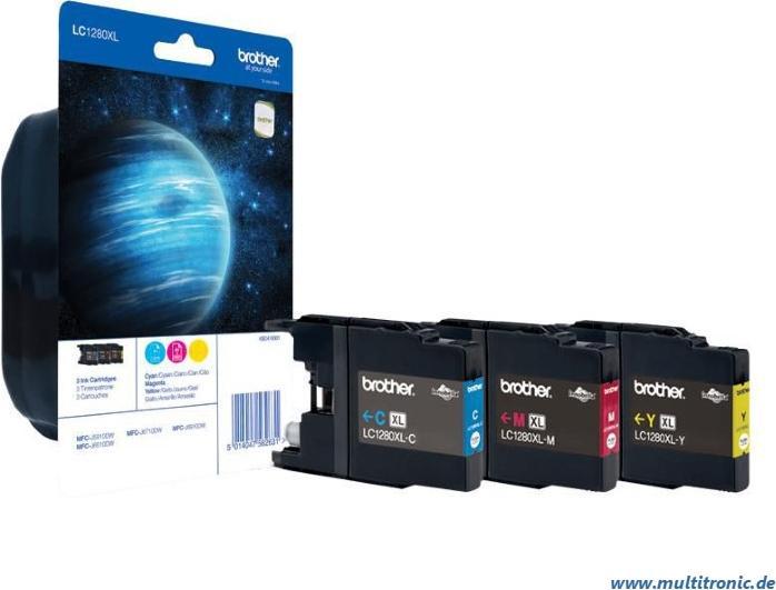 Produktbild Brother LC-1280XL Rainbow Pack (M, C, Y)