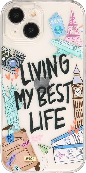 Produktbild PhoneLook Hülle es Silikon Cover Living my best Life (Apple iPhone 15)