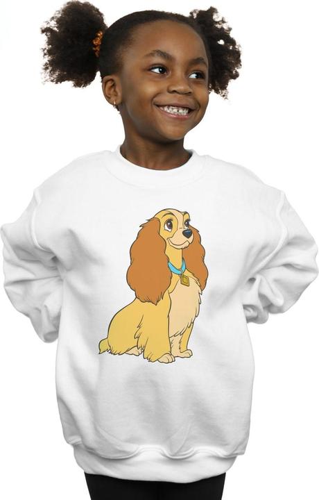 Actual product image Disney Girls Lady And The Tramp Lady Spaghetti Heart Sweatshirt (116)