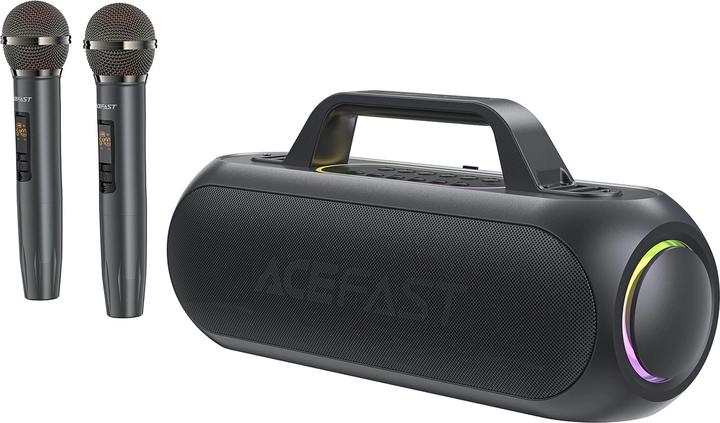 Acefast Enceinte karaoké sans fil K1 avec 2 microphones - noir