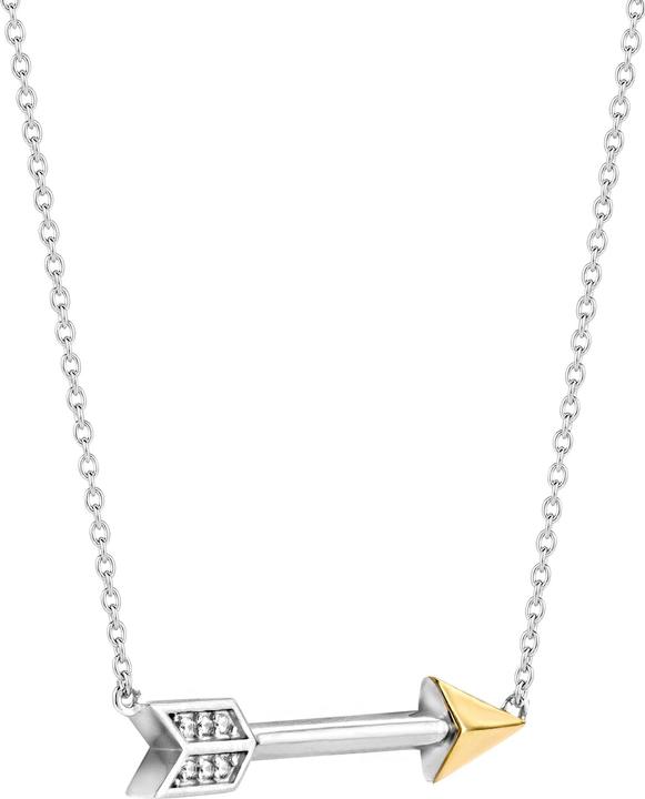 Image du produit Ti Sento Milano Collier Flèche avec zirconium plaqué or bicolore 3951ZY/42 (Argent 925, 48 cm)