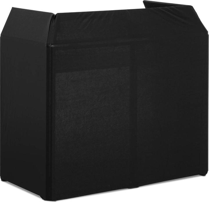 Singercon DJ-Tisch bis 100 kg DJ-Booth klappbar Stretchcover schwarz & weiss Tragetasche