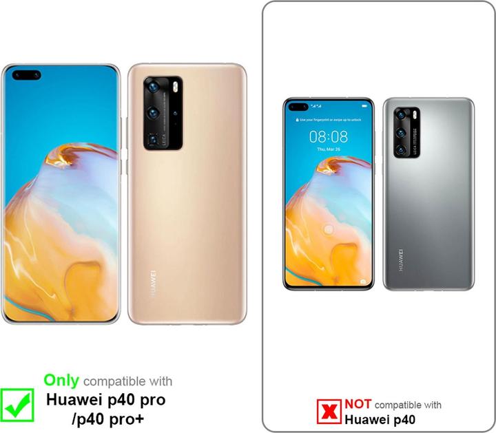 Actual product image Cadorabo TPU 2 colors glass cover (Huawei P40 Pro+)