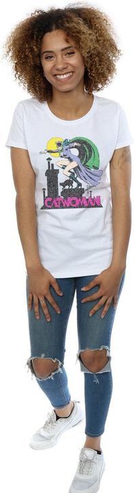 Actual product image Womens/Ladies Catwoman Crackle Logo Cotton T-Shirt (XL)