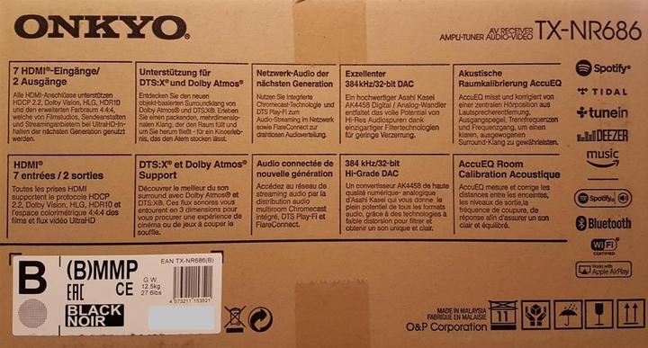 Produktbild Onkyo Tx-Nr686 (7.2 Kanal, MW, FM)