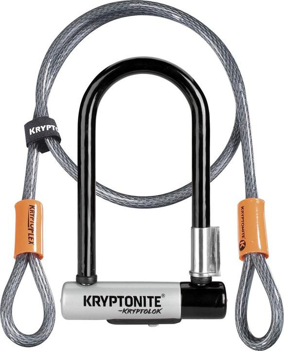 Immagine prodotto Kryptonite Lucchetto per bici KryptoLok Mini-7 + Kryptoflex (120 cm)