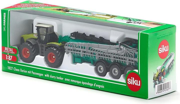 Actual product image Siku Claas Xerion with drum trolley