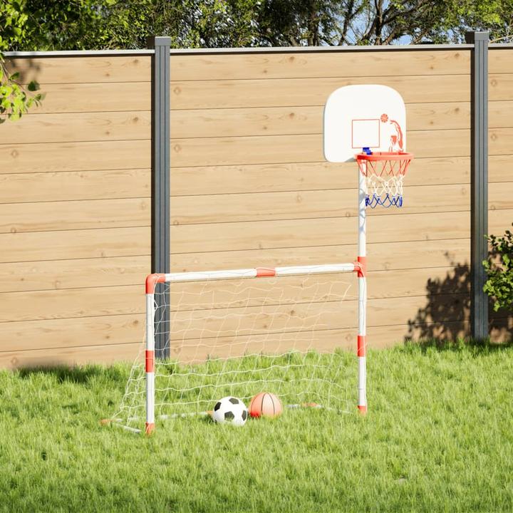 Produktbild VidaXL Fussball Basketball Set für Kinder Bällen Mini Basketballkorb Fussballtor