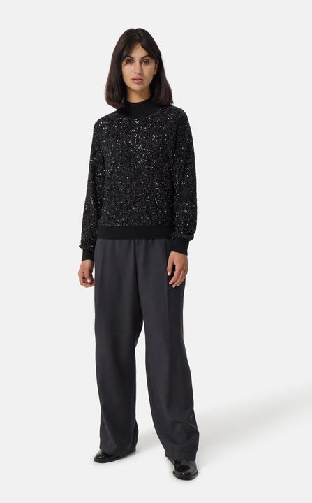 Image du produit Cash-Mere Kaschmir Rundhals Pullover mit Pailletten (L)