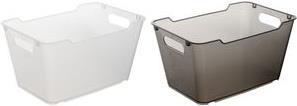 Actual product image keeeper Storage box lotta, 6.0 litres, crystal-grey elegant tub with carrying handles, with surface (6 l)