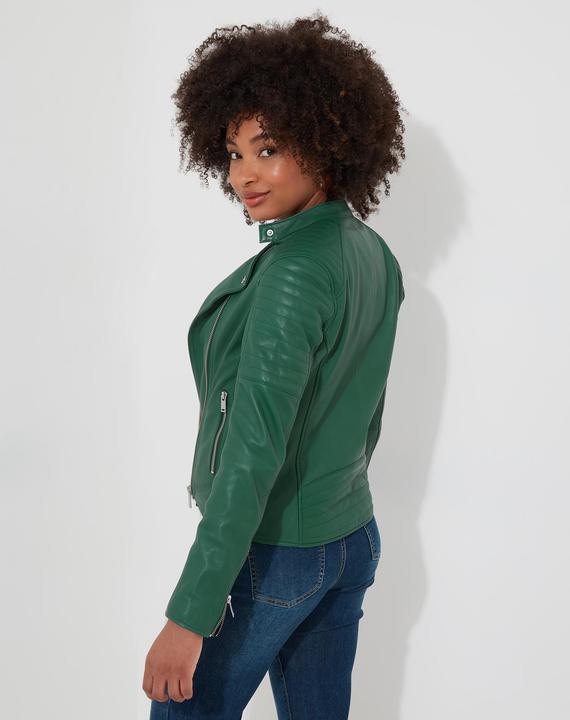 Produktbild Joe Browns Grandad Collar Leather Biker Jacket (42)