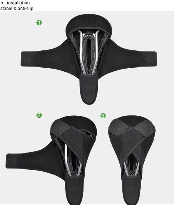 Actual product image Rockbros LF047-B silicone gel bicycle seat cover size L - black