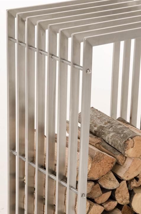Immagine prodotto CLP Porta legna Irving 40x50x100, acciaio inox (40 x 50 x 100 cm)
