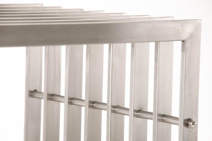 Image du produit CLP Support pour bois de chauffage Irving 40x50x150, acier inoxydable (40 x 50 x 150 cm)