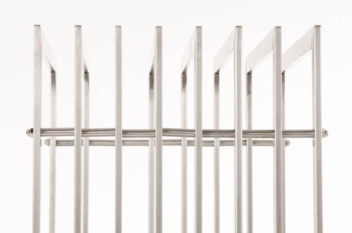 Image du produit CLP Support pour bois de chauffage Irving 40x50x150, acier inoxydable (40 x 50 x 150 cm)
